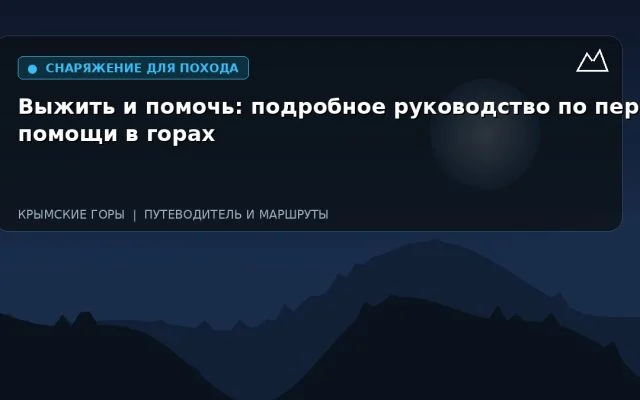Выжить и помочь: подробное руководство по первой помощи в горах